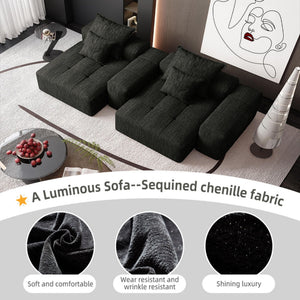 Modern Oversized Diy Combination, Modular Sectional Sofa With Pillows
