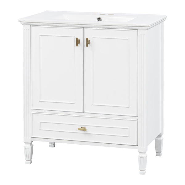 Freestanding Vanity With 1 Drawer & 2 Soft Close Doors With Door Mounted Storage
