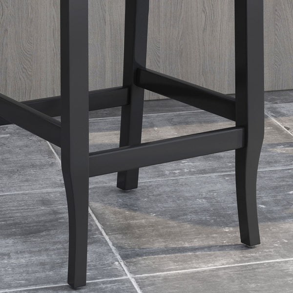 Vienna - Contemporary Fabric Tufted Wingback Counter Stools (Set of 2)