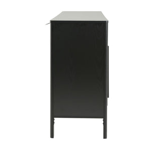Colored Fluted Sideboard With 3 Doors And 1 Drawer