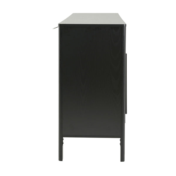 Colored Fluted Sideboard With 3 Doors And 1 Drawer