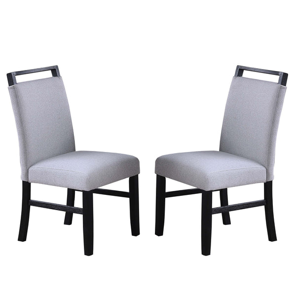 Dining Chairs With Handle Upper Backrest (Set of 2) - Charcoal