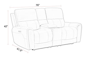 Hancock - Zero Gravity Power Reclining Console Loveseat P3