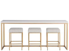 Love. Joy. Bliss.-Miranda Kerr Home - Love Joy Bliss Console Table With 3 Stools - White