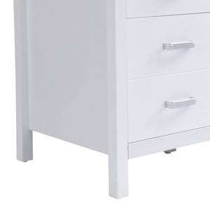 46.5" Modern Bathroom Vanity Cabinet Only, Soft Close Door & 6 Drawers - White