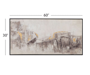 About Town Framed Canvas - Gray