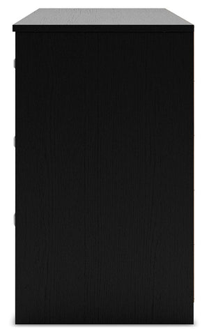 Finch - Six Drawer Dresser - Black