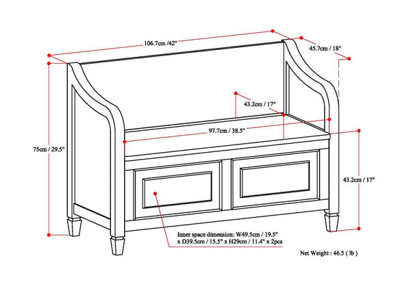 Connaught - Storage Bench