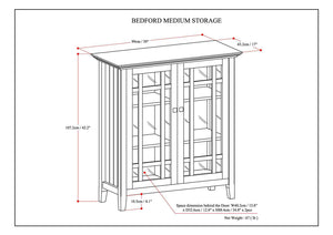 Bedford - Medium Storage Cabinet - Dark Brown
