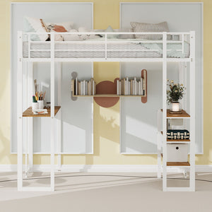 Bunk Bed With L-Shaped Desk And Dual Side Stairs