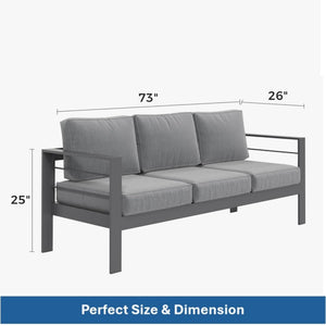 Outdoor Patio Set All-Weather With Thick Cushions