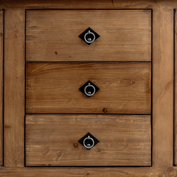 Amita - 3 Drawer 4 Door Cabinet - Brown
