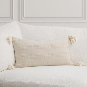 York - 26" x 26" Pillow - Natural / Ivory