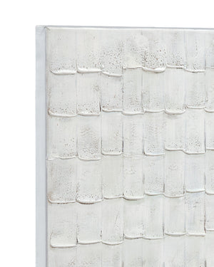 Linear Marks Canvas Art - White