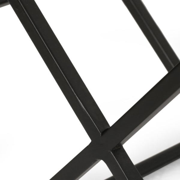 Modern Industrial Tabletop Wine Rack With 7 Bottle Holders - Black