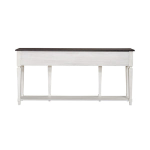 Allyson Park - Hall Table - Wirebrushed White / Charcoal
