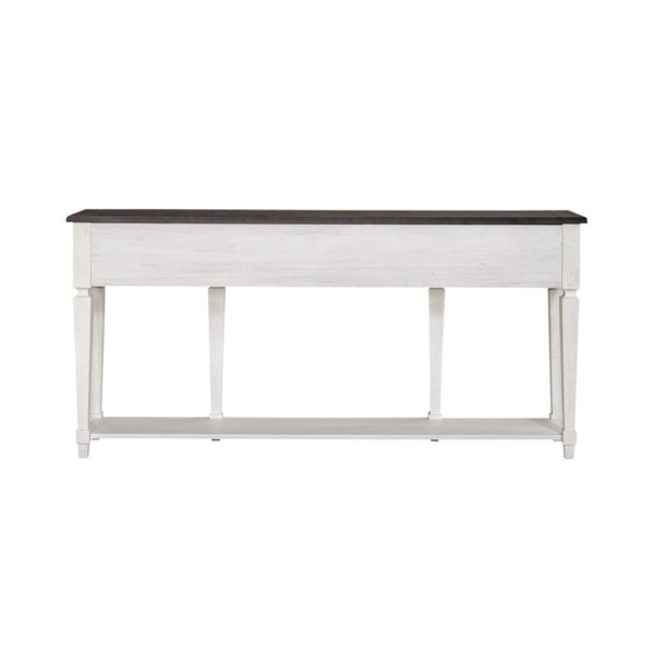 Allyson Park - Hall Table - Wirebrushed White / Charcoal
