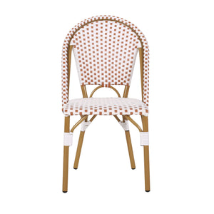 Outdoor Rattan And Aluminum French Bistro Chairs Set