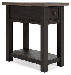 Tyler Creek - Chair Side End Table - Black / Gray