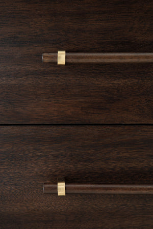 Dantenton - Five Drawer Chest - Merlot