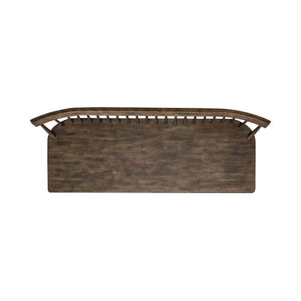 Midland Falls - Spindle Back Bench - Rustic Brown