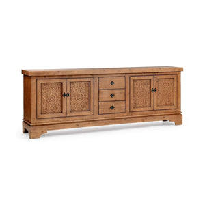 Amita - 3 Drawer 4 Door Cabinet - Brown