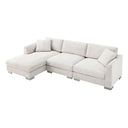 Modern Cloud Sectional Sofa L Shaped Luxury Couch Set With 2 Free Pillows 4 Seat With Oversized Chaise