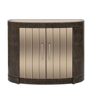 Serrano - Hall Cabinet - Rustic Oak / Bronze