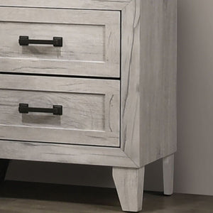 Nightstand, Bedside Table - White Washed