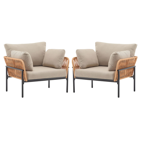 Rope Lounge Chair With Cushions For Modern Spaces