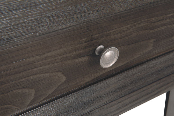 Todoe - Rectangular End Table - Dark Gray