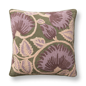 Folly - 22" x 22" Pillow - Olive Green / Multi