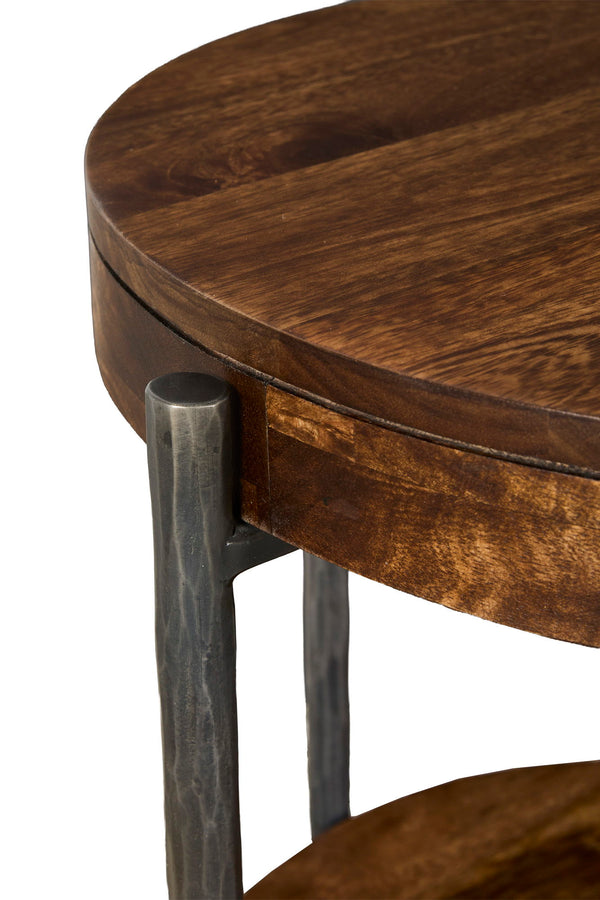 Bengal - 41" Round Cocktail Table With 2 End Tables - Hickory Brown