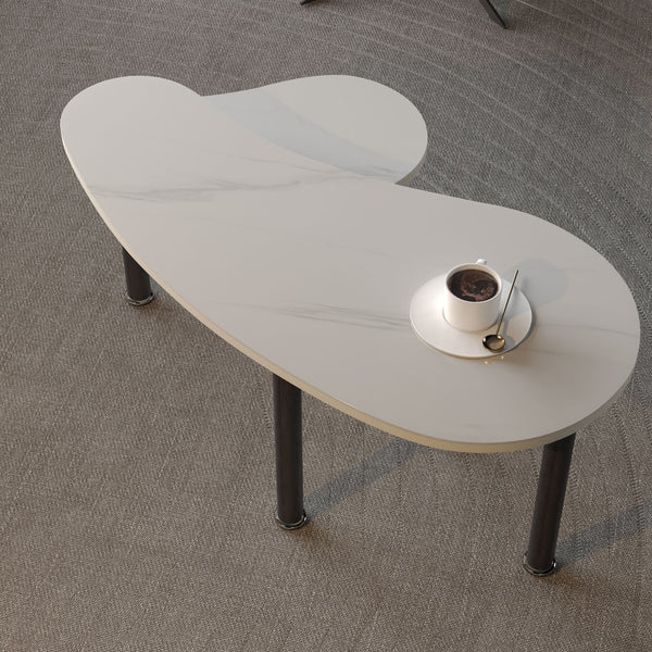 Rotatable Cocktail Table With Solid Legs, 360 Degree Rotating