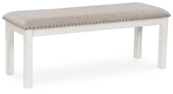 Robbinsdale - Large Upholstered Dining Room Bench - Antique White