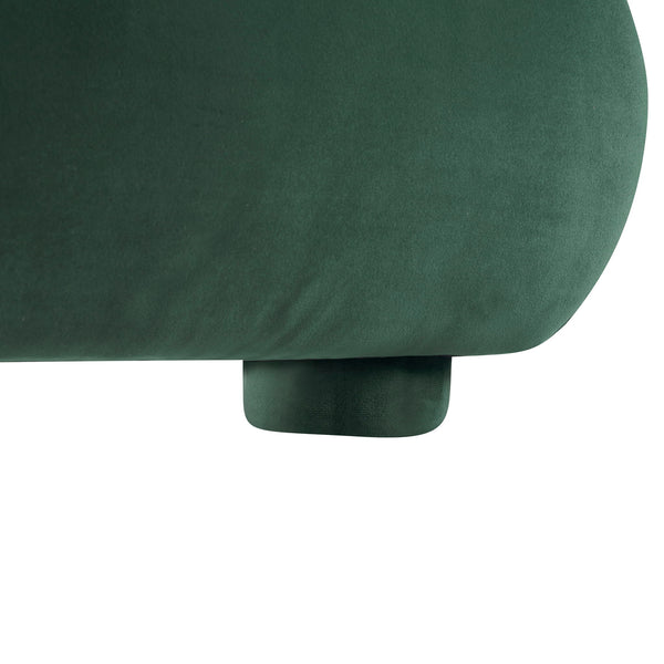 Upholstered Simple Modern Bedroom Bed With Curved Headboard