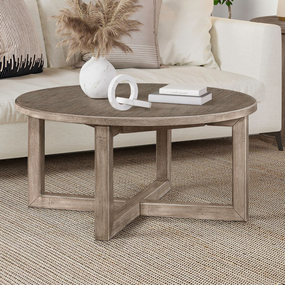 Proximity Place - Round Cocktail Table - Barley Buff