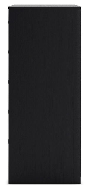 Finch - Five Drawer Chest - 46" Height - Black
