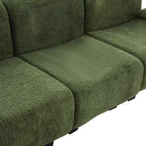 3 Seater Sofa Couch With Curved Armrests