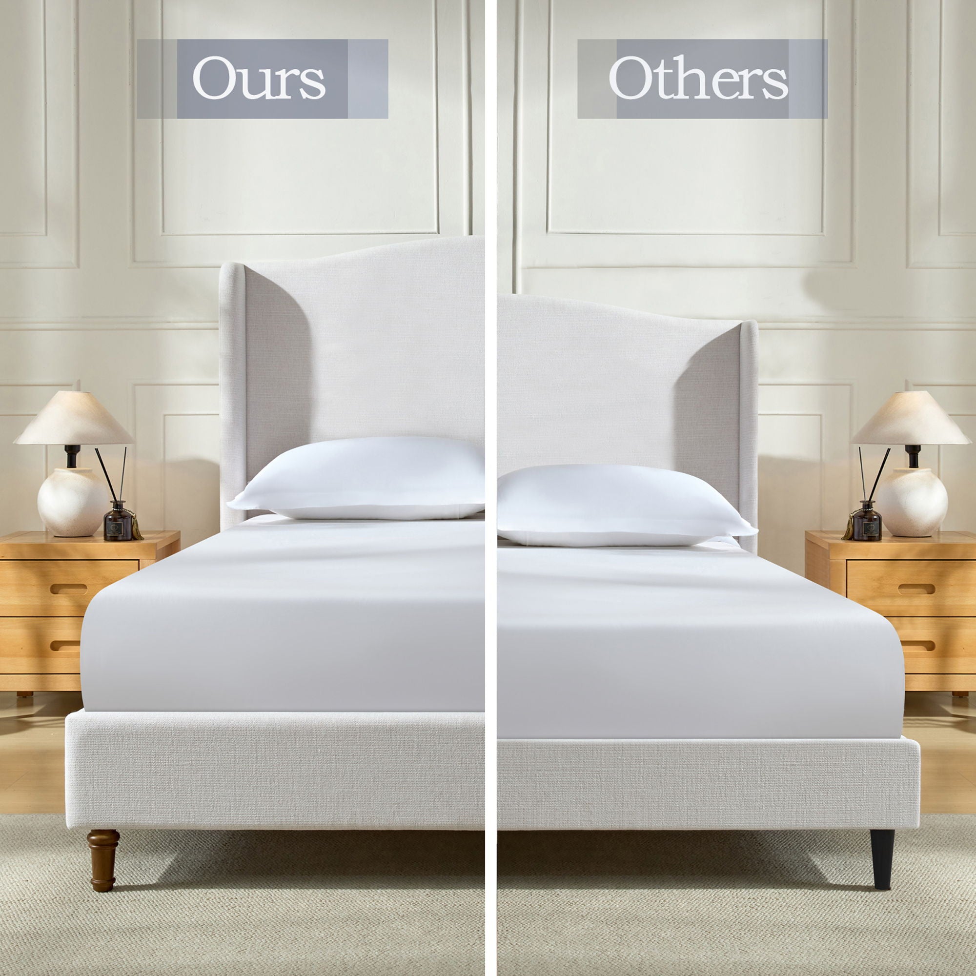 House & Home Furniture Hannah Upholstered Wingback Bed - Thumbnail 3