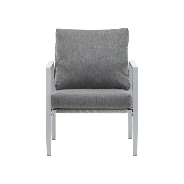 Modern Lounge Chair With Rope Accents And Cushions