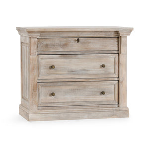 Adelaide - 3 Drawer Nightstand - Natural Cream Wash