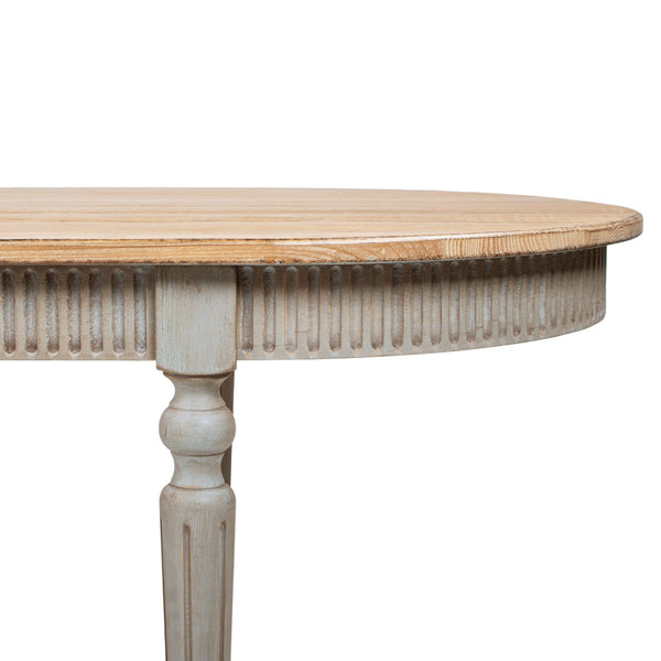Colette - Oval Dining Table - Blue / Gray