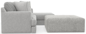 Logan - Upholstered Sectional With Comfort Coil Seating - 46" Cocktail Ottoman And Accent Pillows Included