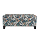 Charming Floral Storage Ottoman With Upholstered Fabric