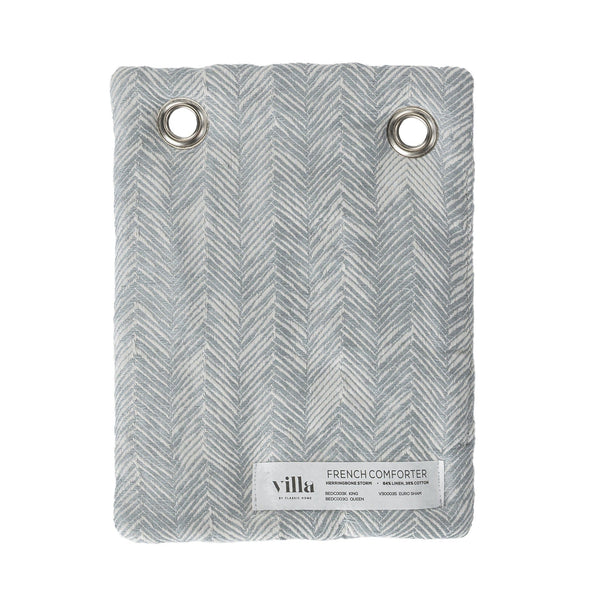 French Herringbone - Comforter Euro Sham - Storm