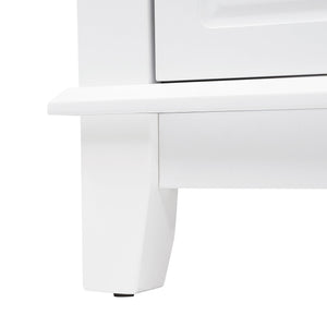 Bathroom Vanity & Sink, 6 Soft Close Drawers & Double Doors - White