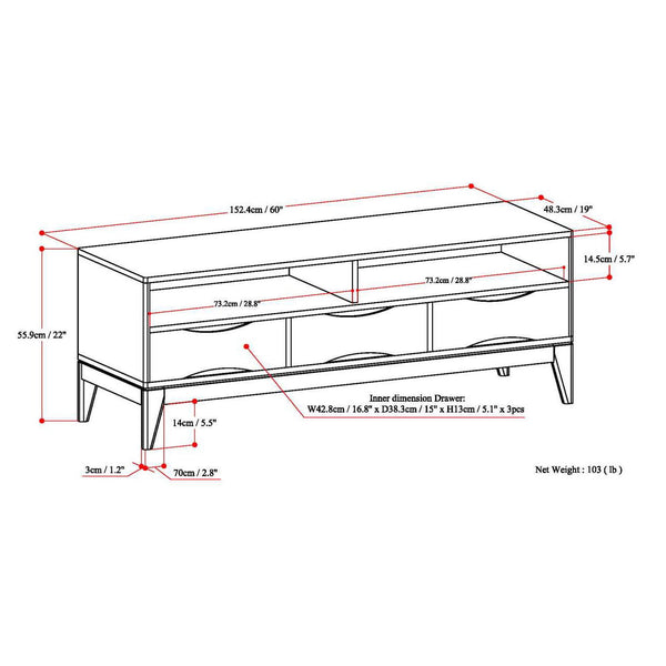 Harper - Handcrafted TV Media Stand