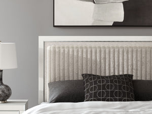 Zuraleus - Upholstered Panel Platform Bed With Roll Slats