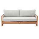 Modern 3 Seater Sofa With Wood Armrests